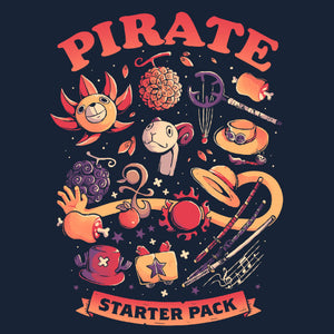 Tshirt Pirate Starter Pack, Coloris Bleu Nuit, Collections Nouveautés Checkpoint !, SOLDES, T-SHIRT MANGA ET ANIMÉS, T-shirt pour Geek pas chers, Top des ventes - Checkpoint, Vendor - Eduely Studio, Checkpoint