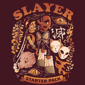 Tshirt Slayer Starter Pack, Coloris Cerise, Collections Nouveautés Checkpoint !, SOLDES, T-SHIRT MANGA ET ANIMÉS, T-shirt pour Geek pas chers, Top des ventes - Checkpoint, Vendor - Eduely Studio, Checkpoint