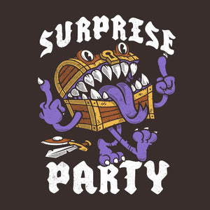 Tshirt Surprise Party, Coloris Chocolat, Collections Nouveautés Checkpoint !, T shirt Original et plein d'Humour, T-shirt pour Geek pas chers, T-shirts Fantasy : Entrez dans un univers magique et épique, Vendor - Nemons, Checkpoint