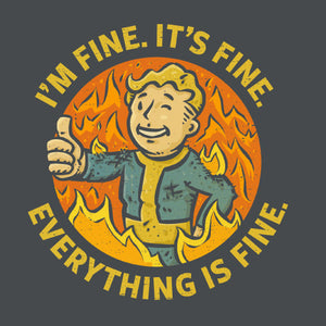Tshirt Vault Boy is fine, Coloris Gris Foncé, Collections Nouveautés Checkpoint !, SOLDES, T-SHIRT JEUX VIDÉOS, T-shirt pour Geek pas chers, T-shirts Science-Fiction : Explorez l’univers geek et futuriste, Top des ventes - Checkpoint, Vendor - KG07, Checkpoint