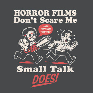 Tshirt Small Talk, Coloris Gris Foncé, Collections Nouveautés Checkpoint !, T shirt Original et plein d'Humour, T-SHIRT CINÉ / FILM, T-shirt pour Geek pas chers, Vendor - Nemons, Checkpoint
