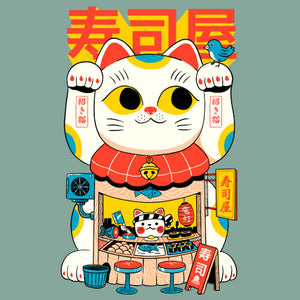 Tshirt Lucky Sushi Bar, Coloris Jade, Collections Nouveautés Checkpoint !, SOLDES, T shirt Original et plein d'Humour, T-shirt pour Geek pas chers, Top des ventes - Checkpoint, Vendor - Ppmind, Checkpoint