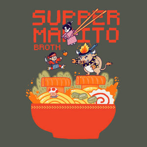 Tshirt Mario Broth, Coloris Khaki, Collections Nouveautés Checkpoint !, SOLDES, T shirt Original et plein d'Humour, T-SHIRT JEUX VIDÉOS, T-SHIRT MARIO, T-SHIRT NINTENDO, T-shirt pour Geek pas chers, Vendor - Ppmind, Checkpoint