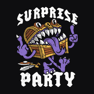 Tshirt Surprise Party, Coloris Noir, Collections Nouveautés Checkpoint !, T shirt Original et plein d'Humour, T-shirt pour Geek pas chers, T-shirts Fantasy : Entrez dans un univers magique et épique, Vendor - Nemons, Checkpoint
