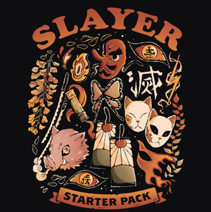 Tshirt Slayer Starter Pack, Coloris Noir, Collections Nouveautés Checkpoint !, SOLDES, T-SHIRT MANGA ET ANIMÉS, T-shirt pour Geek pas chers, Top des ventes - Checkpoint, Vendor - Eduely Studio, Checkpoint