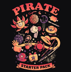 Tshirt Pirate Starter Pack, Coloris Noir, Collections Nouveautés Checkpoint !, SOLDES, T-SHIRT MANGA ET ANIMÉS, T-shirt pour Geek pas chers, Top des ventes - Checkpoint, Vendor - Eduely Studio, Checkpoint