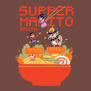 Tshirt Mario Broth, Coloris Sienna, Collections Nouveautés Checkpoint !, SOLDES, T shirt Original et plein d'Humour, T-SHIRT JEUX VIDÉOS, T-SHIRT MARIO, T-SHIRT NINTENDO, T-shirt pour Geek pas chers, Vendor - Ppmind, Checkpoint