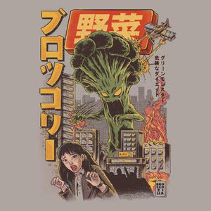 Broccozilla – T shirt Godzilla X Brocoli - Couleur Gris Clair