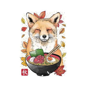 Fox Leaves and Ramen - Renard - Couleur Blanc