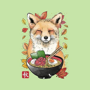 Fox Leaves and Ramen - Renard - Couleur Tilleul