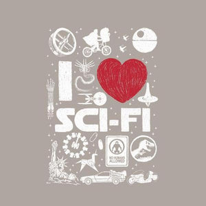 I love Sci-Fi - Science Fiction - Couleur Gris Clair