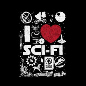 I love Sci-Fi - Science Fiction - Couleur Noir