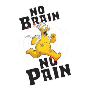 No Brain No Pain - Simpson - Couleur Blanc