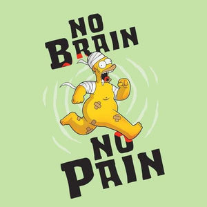 No Brain No Pain - Simpson - Couleur Tilleul