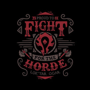 Pour la horde – T shirt World of Warcraft - Couleur Noir