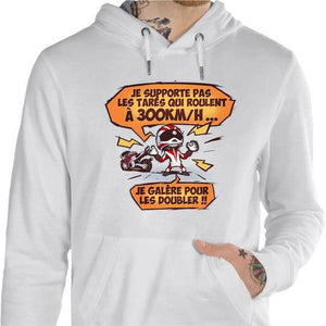 Sweat Moto - 300 km/h - Couleur Blanc - Taille S
