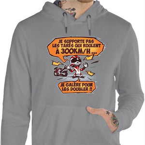 Sweat Moto - 300 km/h - Couleur Gris Chine - Taille S