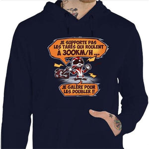 Sweat Moto - 300 km/h - Couleur Marine - Taille S
