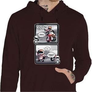 Sweat Moto - Guidonnage - Couleur Chocolat - Taille S