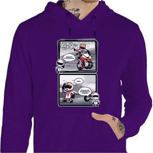 Sweat Moto - Guidonnage - Couleur Violet - Taille S