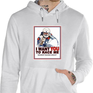 Sweat Moto - I Want You - Couleur Blanc - Taille S