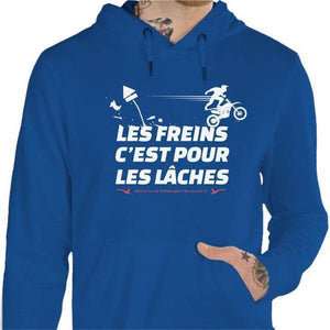 Sweat Moto - Les Freins - Couleur Bleu Royal - Taille S