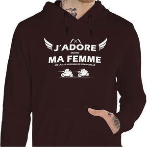 Sweat Moto - Ma femme - Couleur Chocolat - Taille S