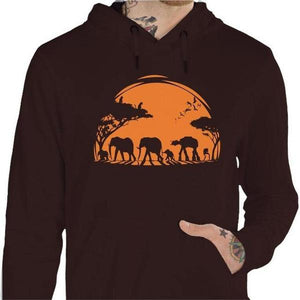 Sweat geek - Africa Wars - Couleur Chocolat - Taille S