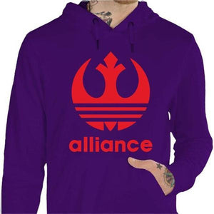 Sweat geek - Alliance VS Adidas - Couleur Violet - Taille S