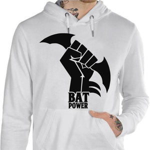 Sweat geek - Bat Power - Couleur Blanc - Taille S