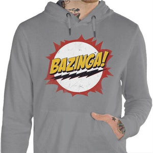 Sweat geek - Bazinga - Couleur Gris Chine - Taille S