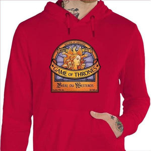 Sweat geek - Bière du Westeros Game of Throne - Couleur Rouge Vif - Taille S