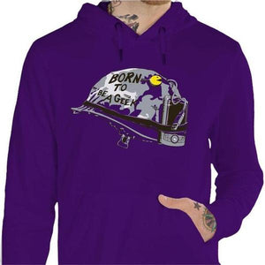 Sweat geek - Born to be a Geek - Couleur Violet - Taille S