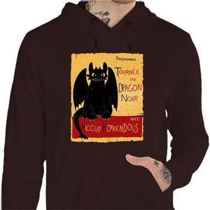 Sweat geek - Dragon Noir - T shirt Krokmou - Couleur Chocolat - Taille S