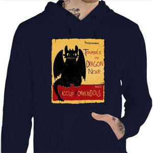 Sweat geek - Dragon Noir - T shirt Krokmou - Couleur Marine - Taille S