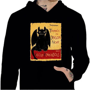 Sweat geek - Dragon Noir - T shirt Krokmou - Couleur Noir - Taille S