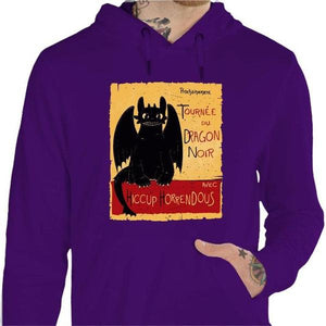 Sweat geek - Dragon Noir - T shirt Krokmou - Couleur Violet - Taille S