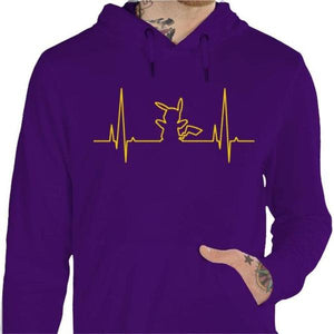 Sweat geek - Electro Pika - Couleur Violet - Taille S