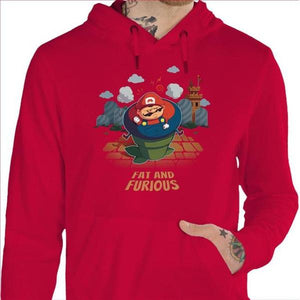 Sweat geek - Fat and Furious - Couleur Rouge Vif - Taille S