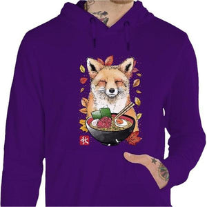 Sweat geek - Fox Leaves and Ramen - Couleur Violet - Taille S