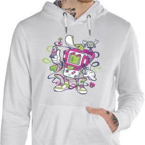 Sweat geek - Game Boy Old School - Couleur Blanc - Taille S