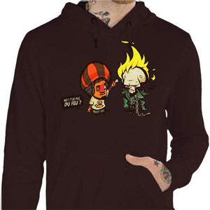 Sweat geek - Ghost Rider - Couleur Chocolat - Taille S
