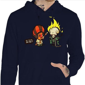 Sweat geek - Ghost Rider - Couleur Marine - Taille S