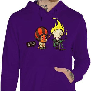 Sweat geek - Ghost Rider - Couleur Violet - Taille S