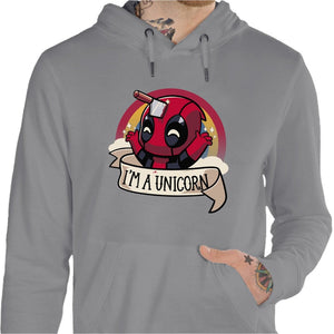 Sweat geek - I am unicorn - Couleur Gris Chine - Taille S