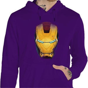 Sweat geek - Iron Man - Couleur Violet - Taille S