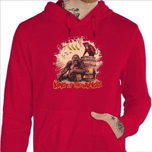 Sweat geek - King of the jungle - Couleur Rouge Vif - Taille S