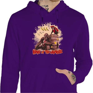 Sweat geek - King of the jungle - Couleur Violet - Taille S
