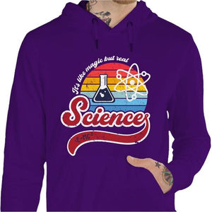 Sweat geek - Like magic but real - Couleur Violet - Taille S