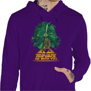 Sweat geek - May the triforce be with you - Couleur Violet - Taille S